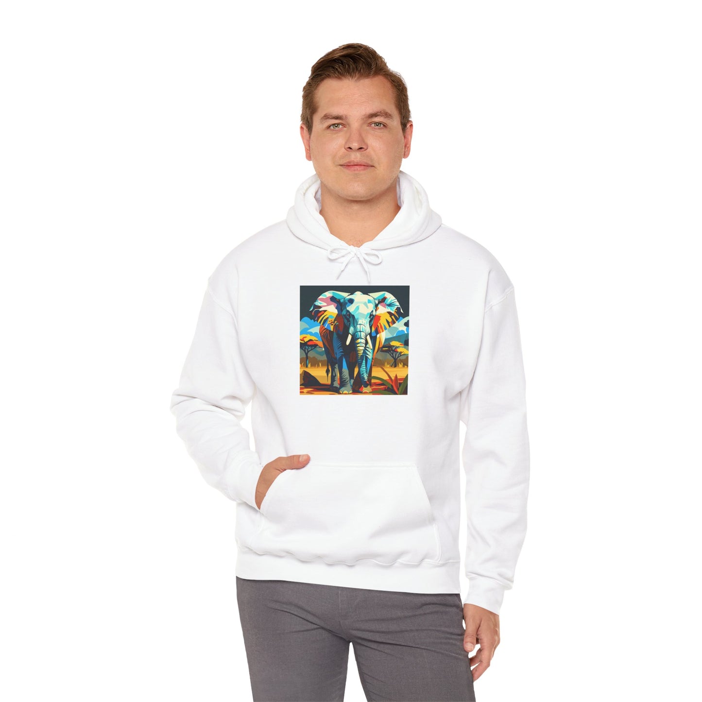 Electric Elephant Art Hoodie | Eco-Limited