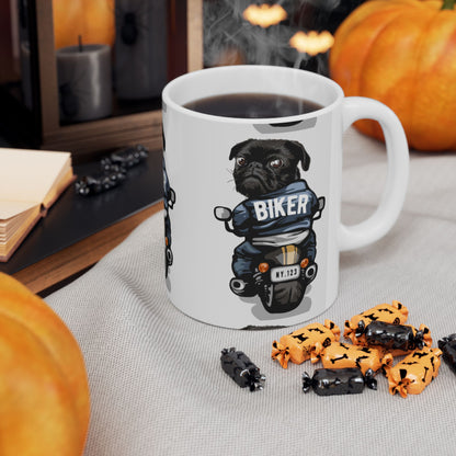 Cute Motorcycle Dog Coffee Cup (11oz, 15oz)