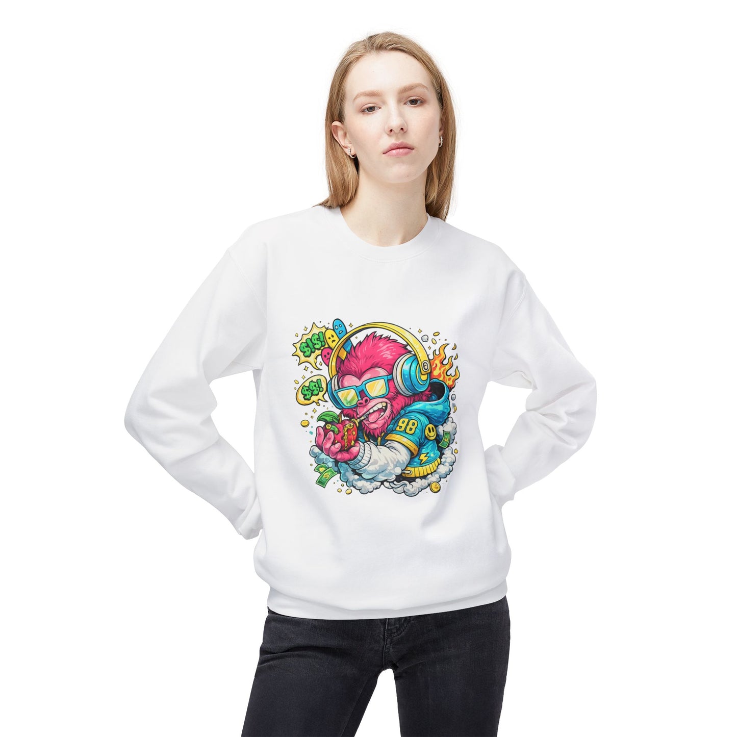 Juicy Vibes Monkey Graphic Sweater | Eco - Limited