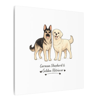 German Shepherd & Golden Retriever Canvas Wall Art