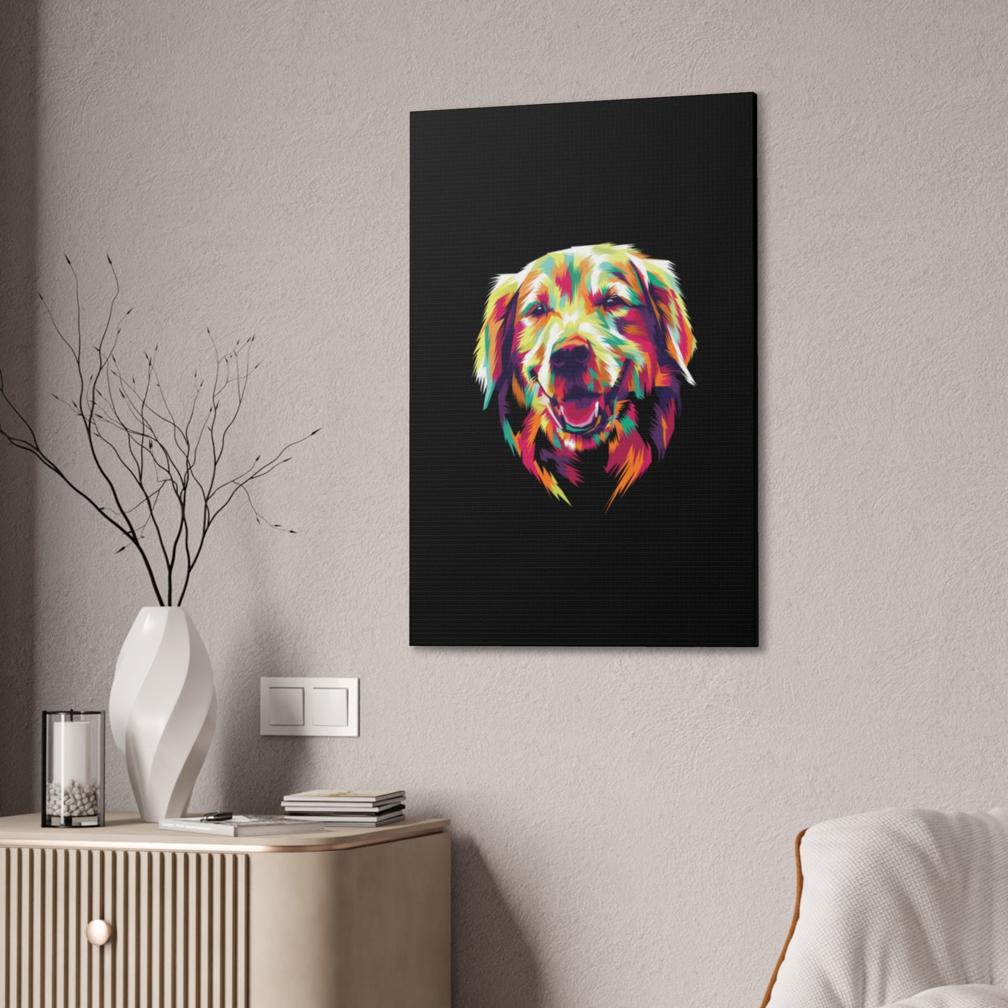 Color Burst Golden Smile Canvas | Eco-Limited
