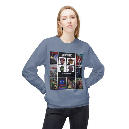 Gorillaz Album Art Collage Graphic Sweatshirt Music Inspired Streetwear