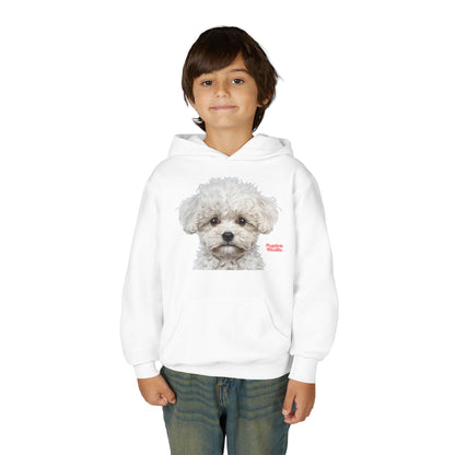Cute White Puppy Face Youth Hoodie|Eco-Friendly - Limited