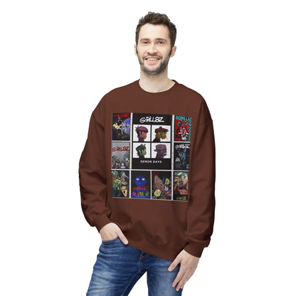Gorillaz Album Art Collage Graphic Sweatshirt Music Inspired Streetwear