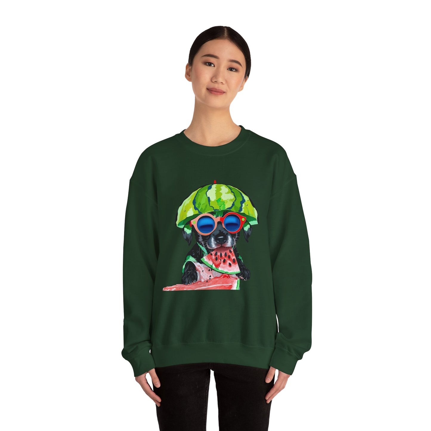Dog in Helmet & Sunglasses Sweatshirt|Eco-Friendly - Limited