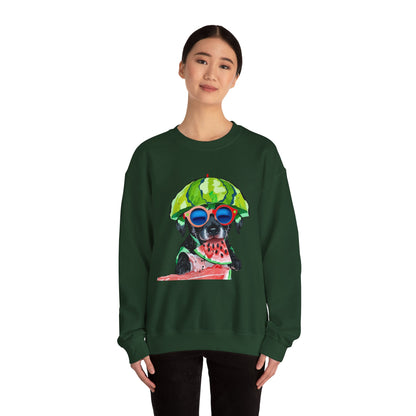 Dog in Helmet & Sunglasses Sweatshirt|Eco-Friendly - Limited