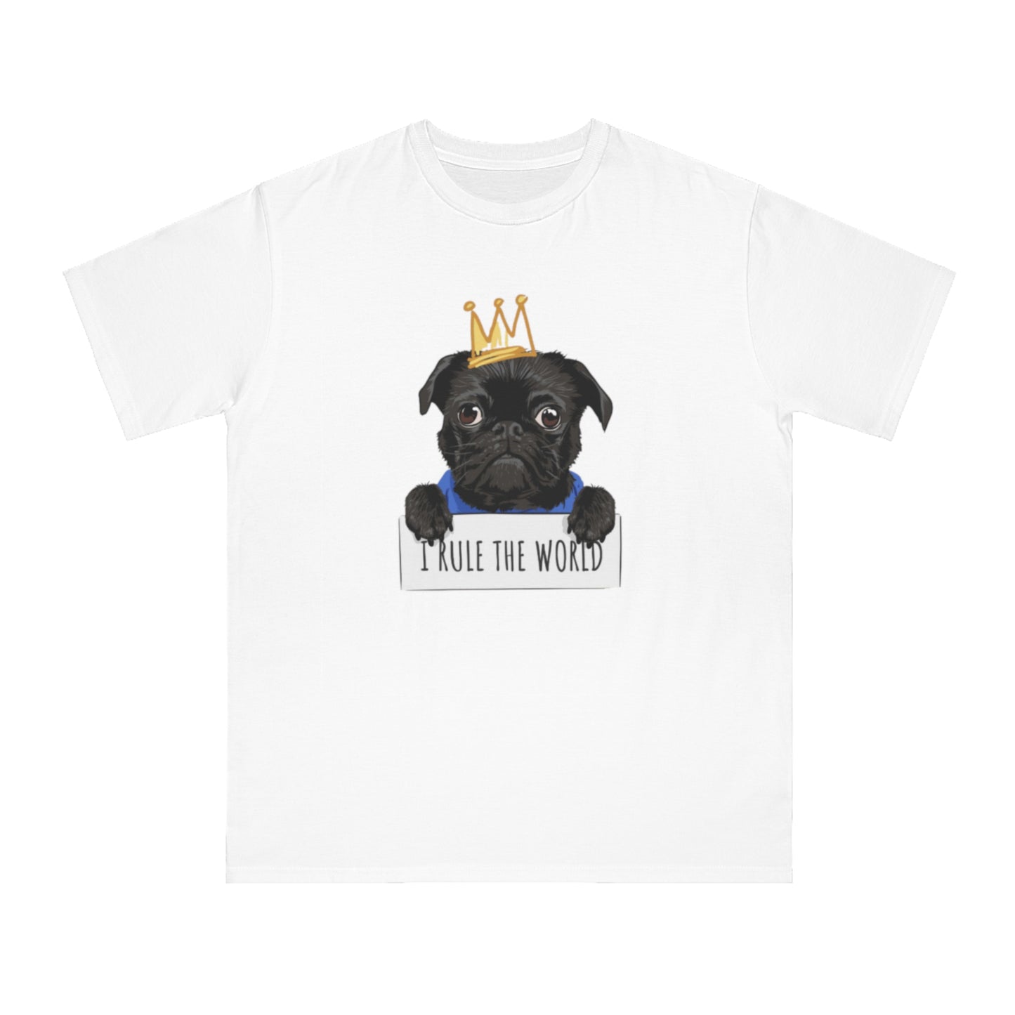 “I Rule the World” Crowned Dog Graphic Tee|Eco-Friendly