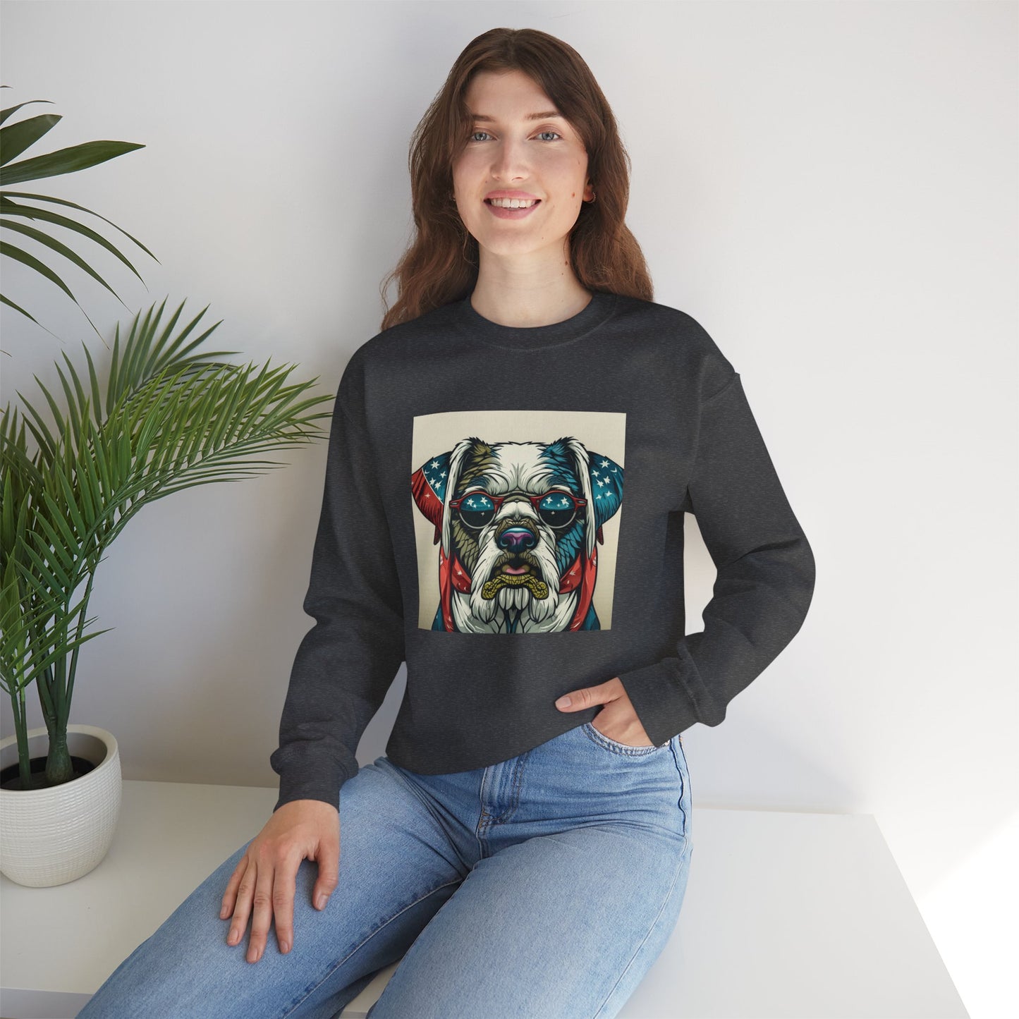Patriot Dog Portrait Sweatshirt | Eco - Limited