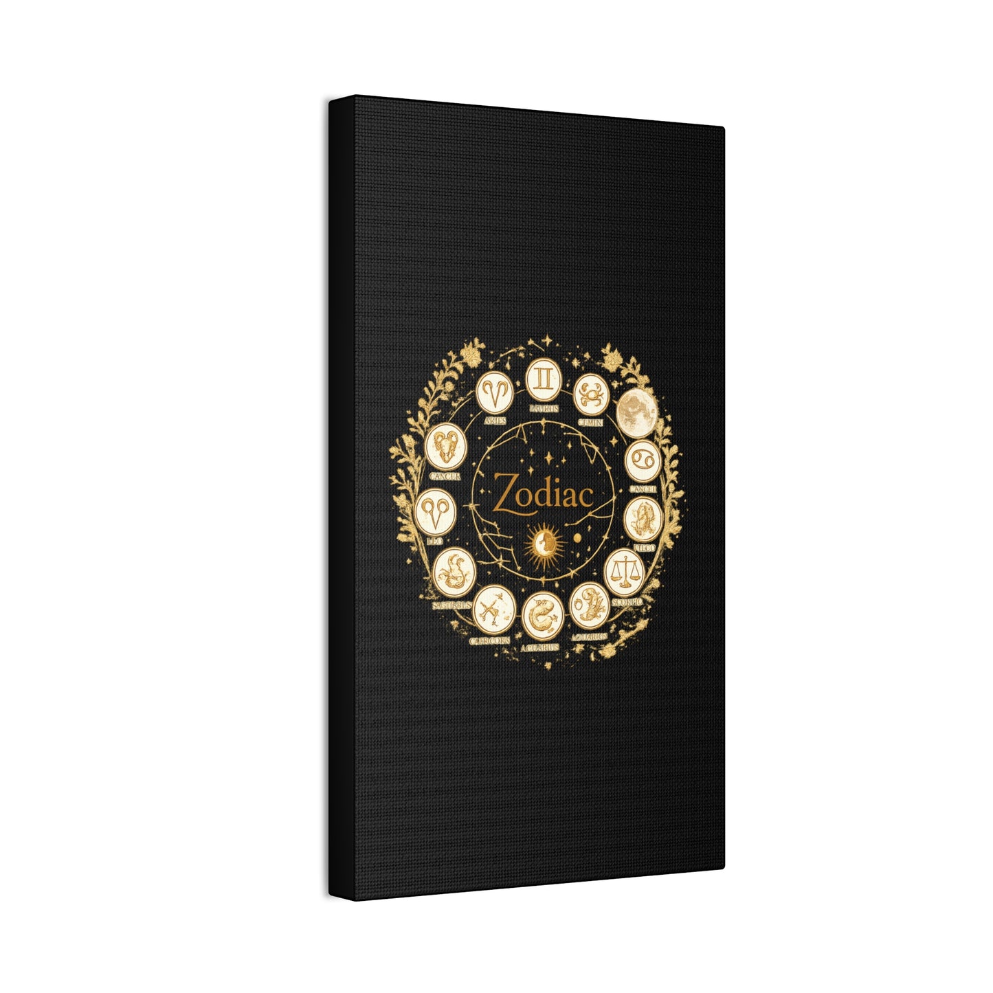 Golden Zodiac Astrology Canvas | Eco-Limited