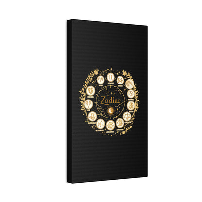 Golden Zodiac Astrology Canvas | Eco-Limited