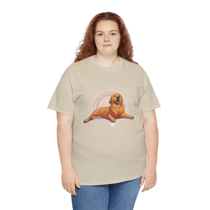 Golden Retriever Graphic Relaxed Tee|Eco-Friendly - Limited