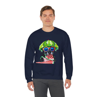 Dog in Helmet & Sunglasses Sweatshirt|Eco-Friendly - Limited