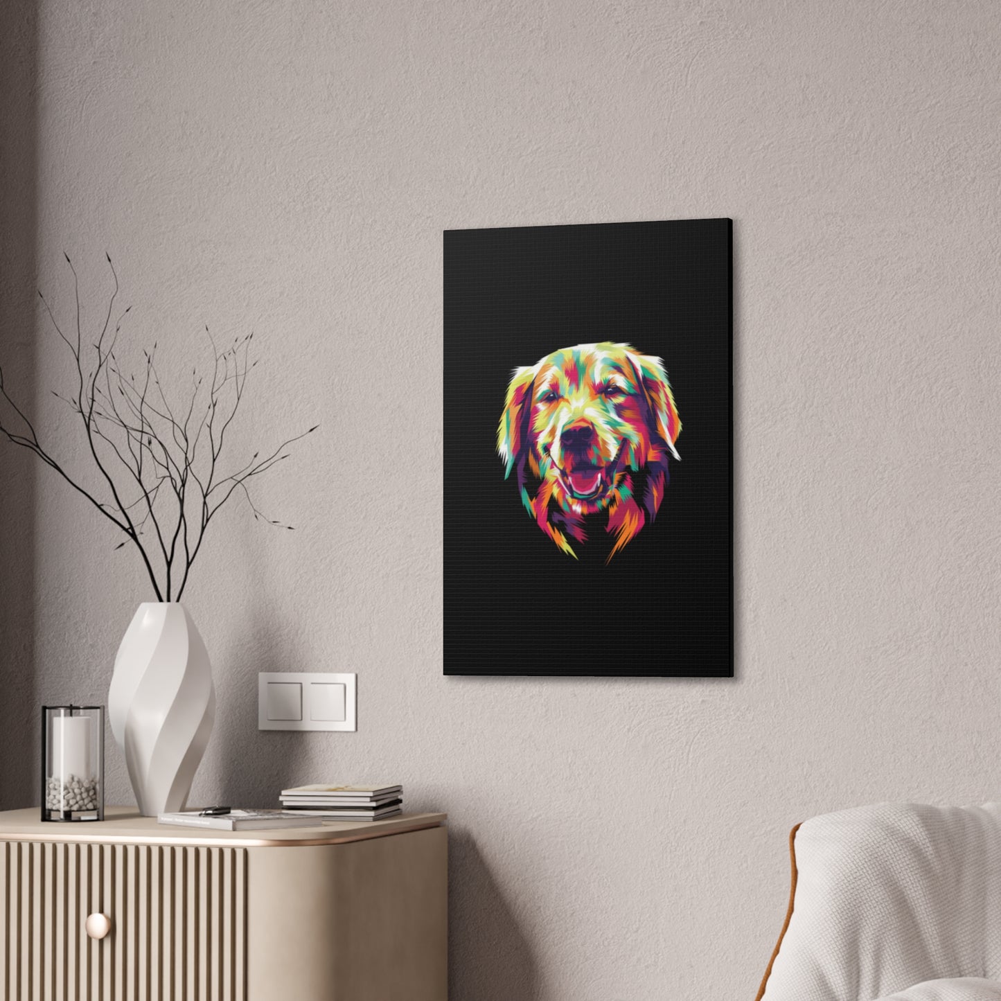 Color Burst Golden Smile Canvas | Eco-Limited