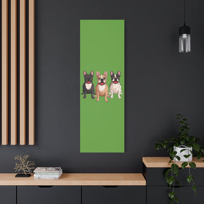 French Bulldog Trio Canvas Wall Art|Eco-Friendly - Limited