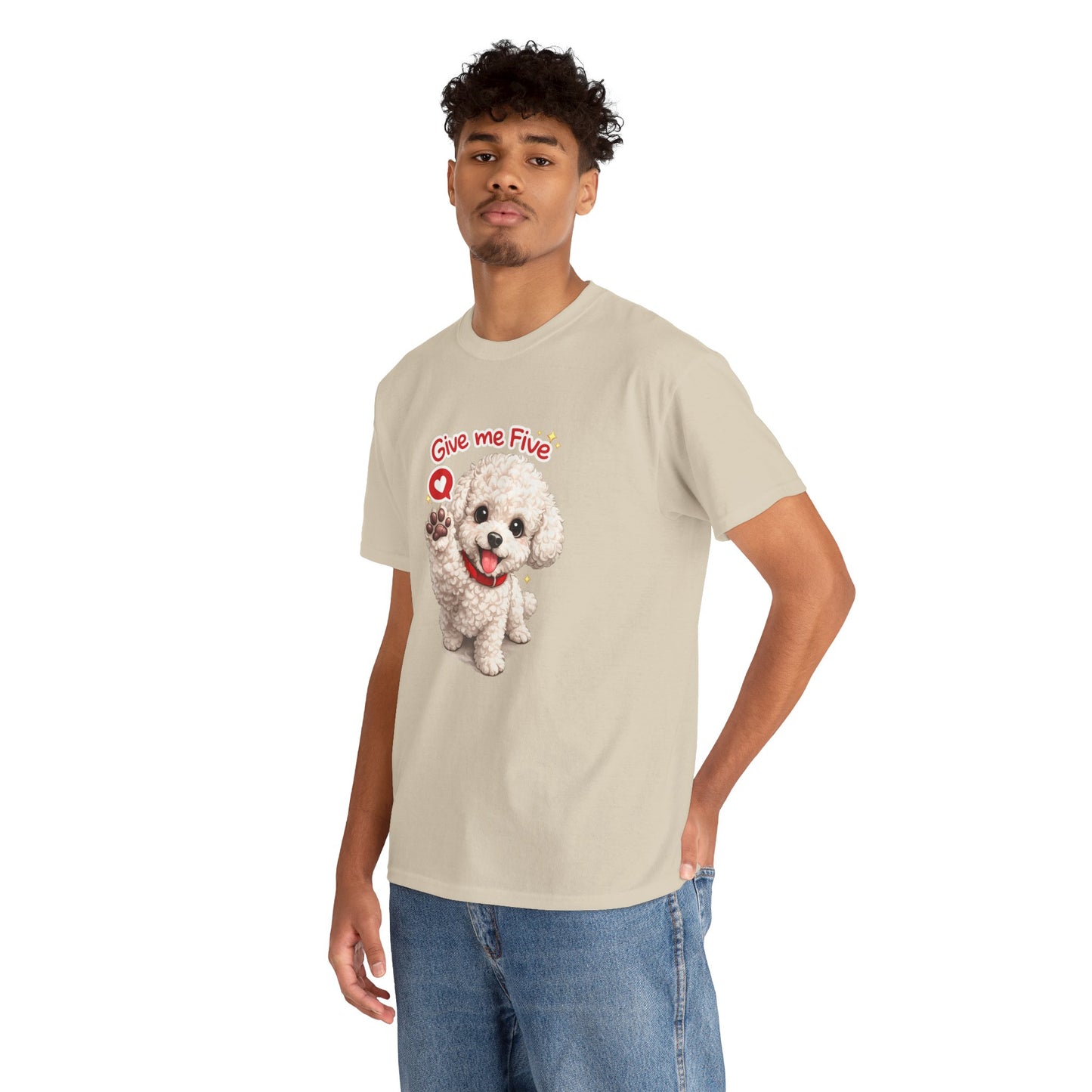 Give Me Five Cute Dog T-Shirt | Eco-Limited