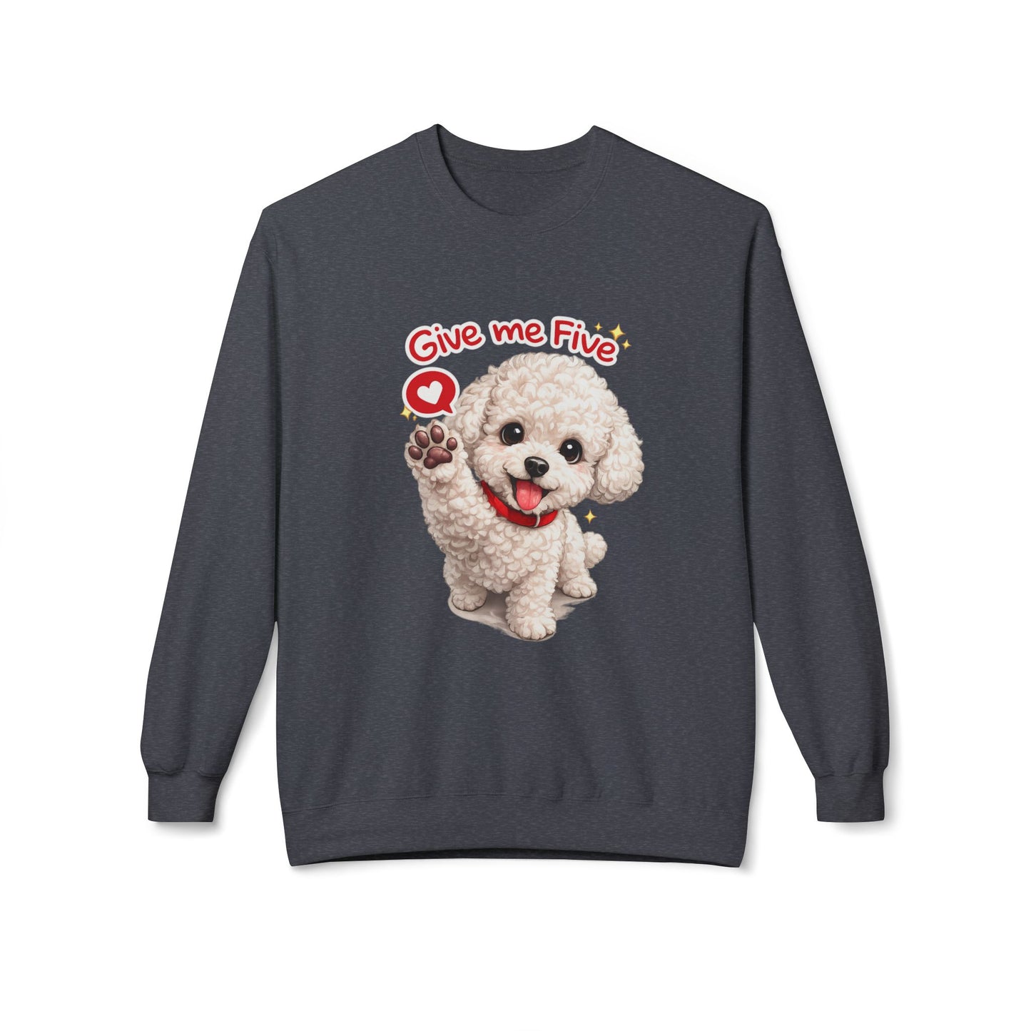 Give Me Five Cute Dog Sweatshirt | Eco-Limited