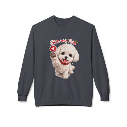 Give Me Five Cute Dog Sweatshirt | Eco-Limited