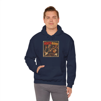 Rock Band Vintage Collage Hoodie | Eco-Limited
