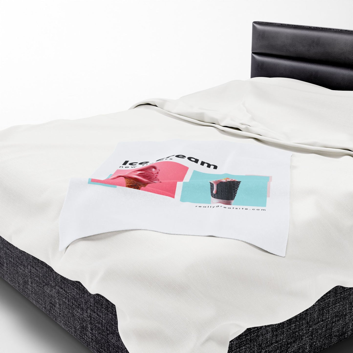 Ice Cream Photo Plush Blanket