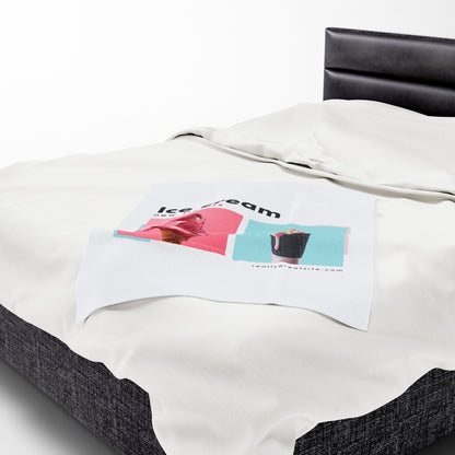 Ice Cream Photo Plush Blanket