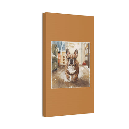 Happy Home Bulldog Canvas Art | Eco-Limited