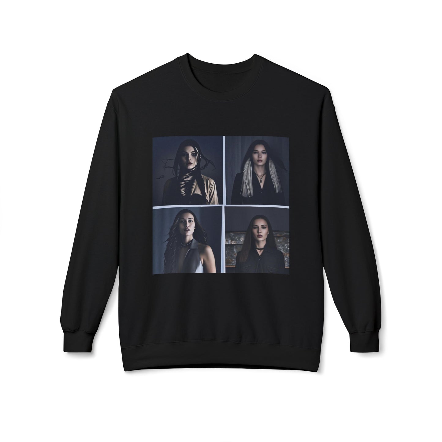 Dark Portrait Grid Sweatshirt | Eco-Limited