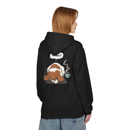 I’m Okay? Dog Coffee Moment Hoodie | Eco-Limited