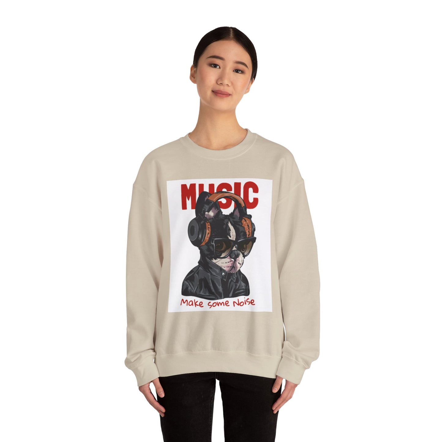 Music Dog “Make Some Noise” Graphic Sweatshirt | Eco-Limited