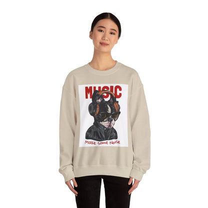Music Dog “Make Some Noise” Graphic Sweatshirt | Eco-Limited