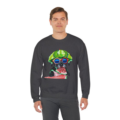 Dog in Helmet & Sunglasses Sweatshirt|Eco-Friendly - Limited