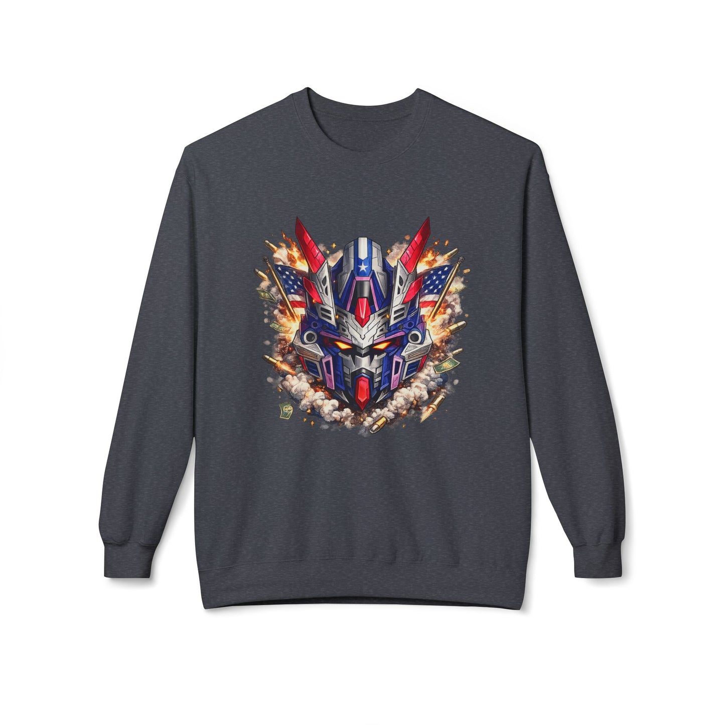 Patriot Mecha Helmet Graphic Sweater | Eco - Limited