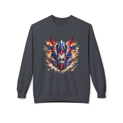 Patriot Mecha Helmet Graphic Sweater | Eco - Limited
