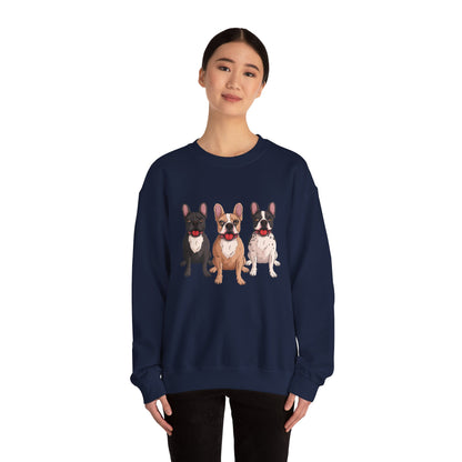French Bulldog Trio Graphic Sweatshirt|Eco-Friendly - Limited