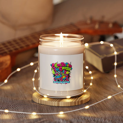 Crash Out Meltdown Candle, Soy Jar Candle, Neon Graffiti Stress Design