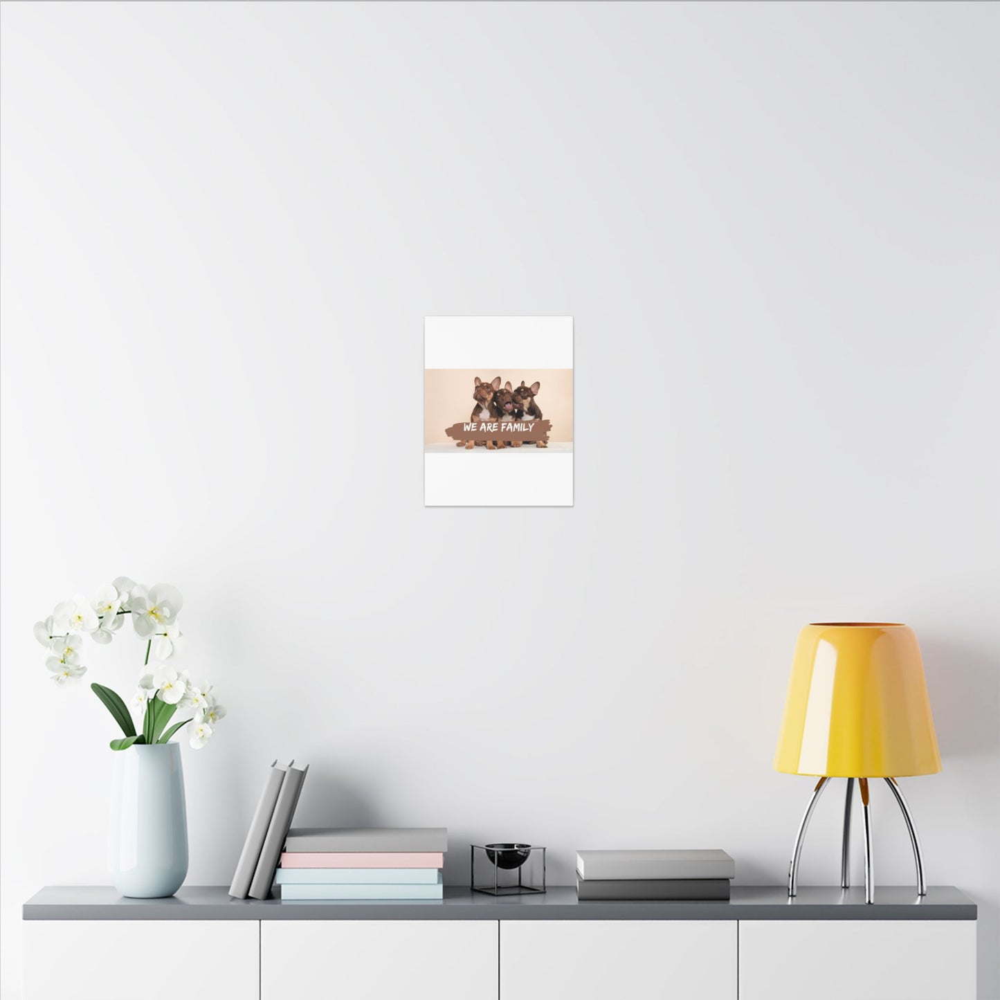 We Are Family French Bulldog Canvas Wall Art