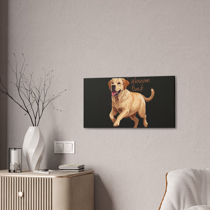 Happy Gamelon Bark Dog Canvas Wall Art | Eco-Limited