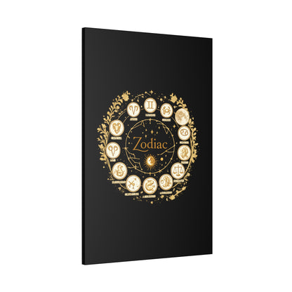 Golden Zodiac Astrology Canvas | Eco-Limited