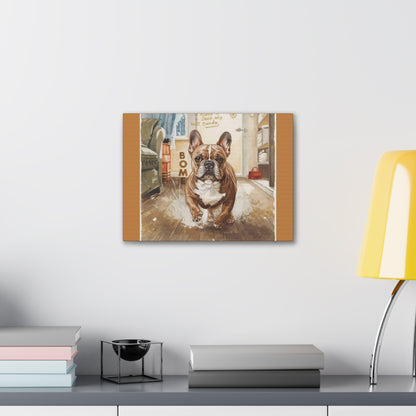 Happy Home Bulldog Canvas Art | Eco-Limited