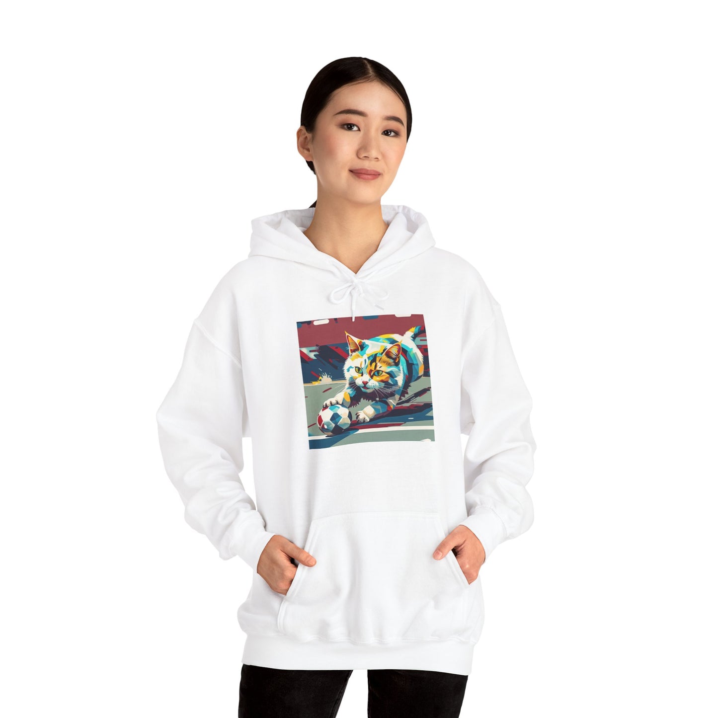 Color Pop Cat Art Hoodie | Eco-Limited
