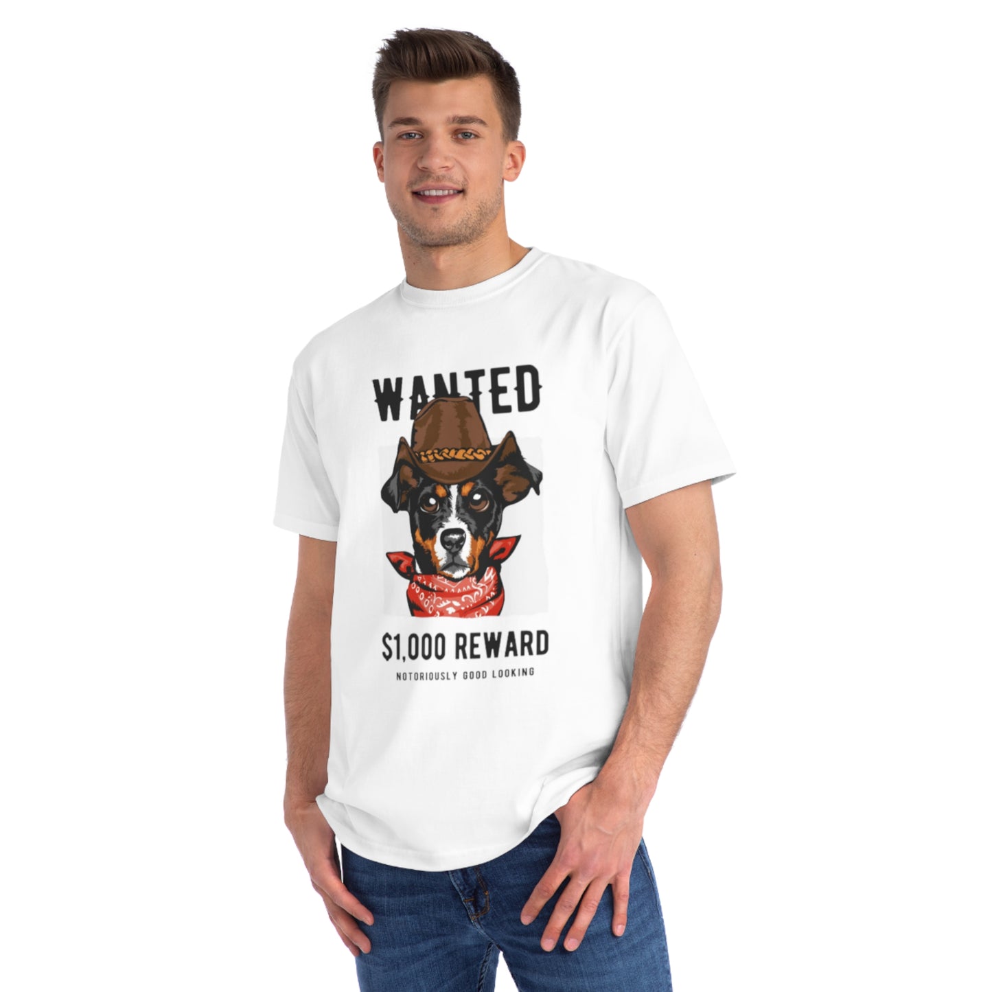 Organic Wanted Dog T-Shirt | Organic-Limited