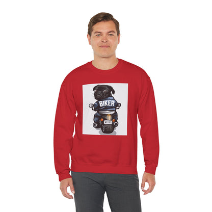 Biker Pug Graphic Sweater | Eco-Limited