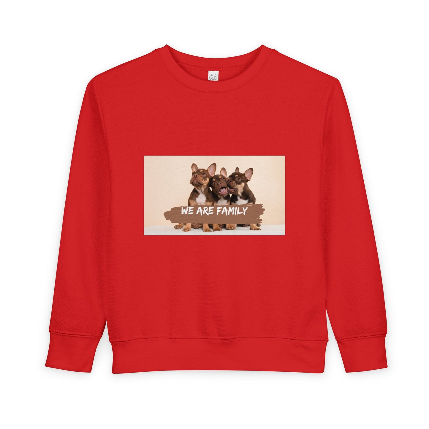 Cute Puppy 'We Are Family' Graphic Pullover