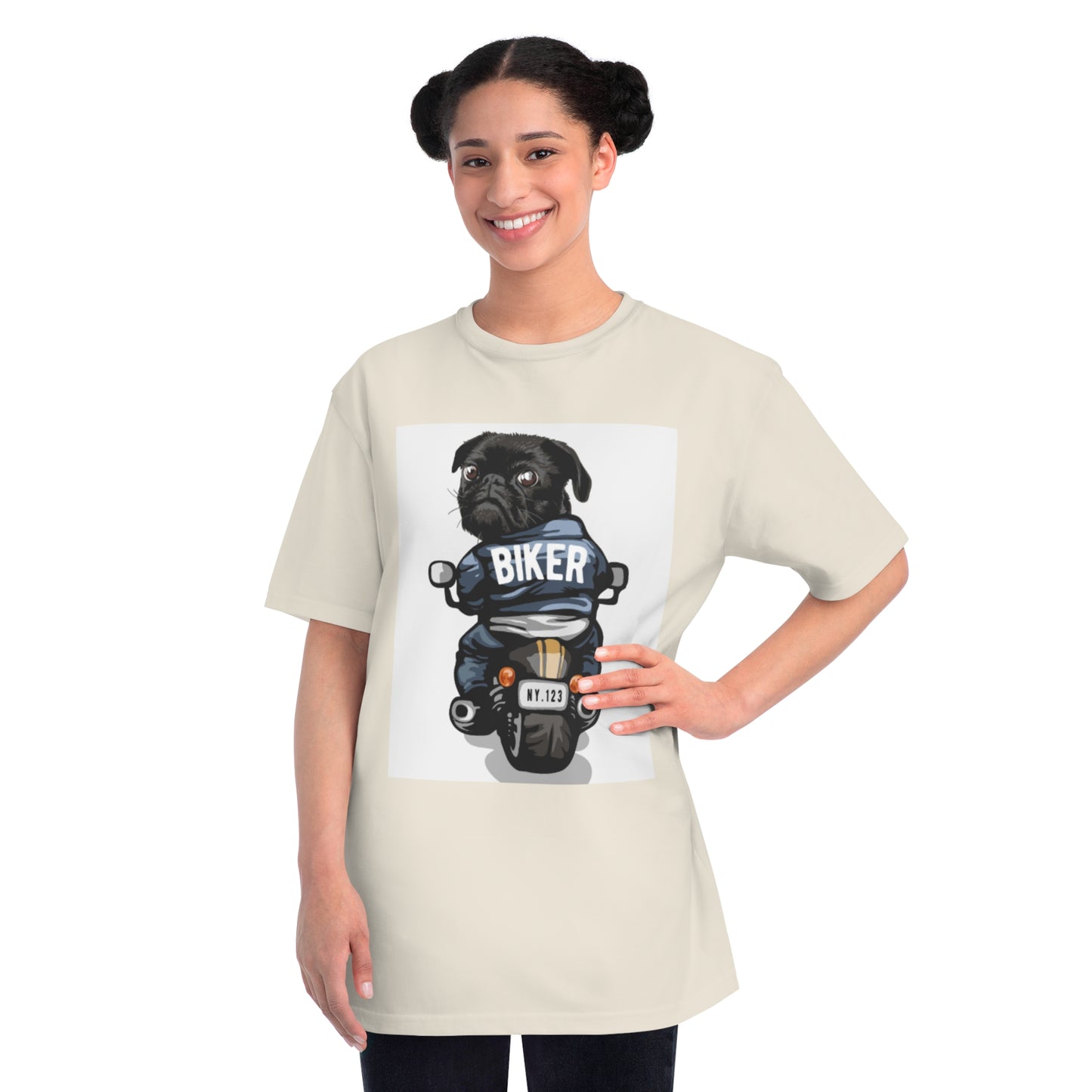 Organic Biker Pug T-Shirt | Organic-Limited