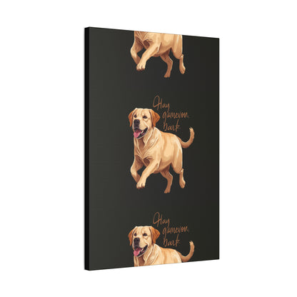 Happy Gamelon Bark Dog Canvas Wall Art | Eco-Limited