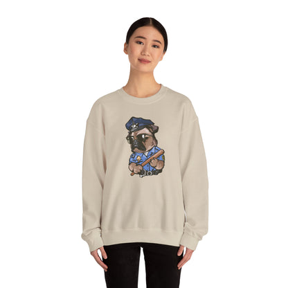 Police Pug Graphic Crewneck Sweatshirt|Eco-Friendly - Limited