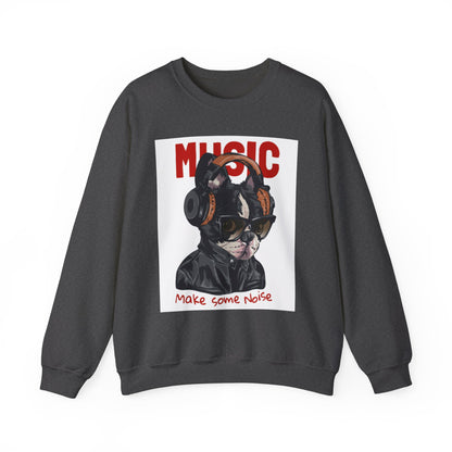 Music Dog “Make Some Noise” Graphic Sweatshirt | Eco-Limited