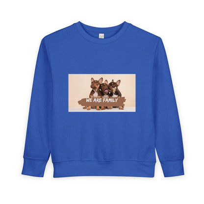 Cute Puppy 'We Are Family' Graphic Pullover