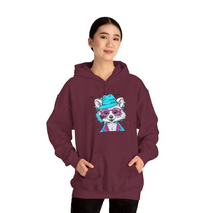 Neon Raccoon Street Art Hoodie | Eco-Limited