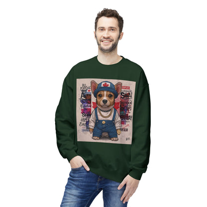 Lucky Street Pup Art Sweater | Eco-Limited