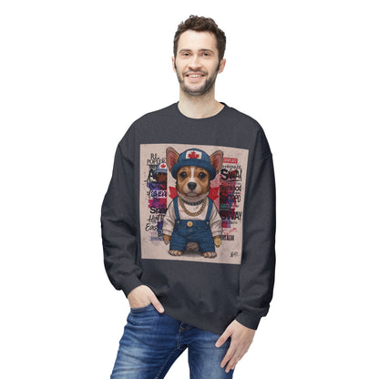 Lucky Street Pup Art Sweater | Eco-Limited